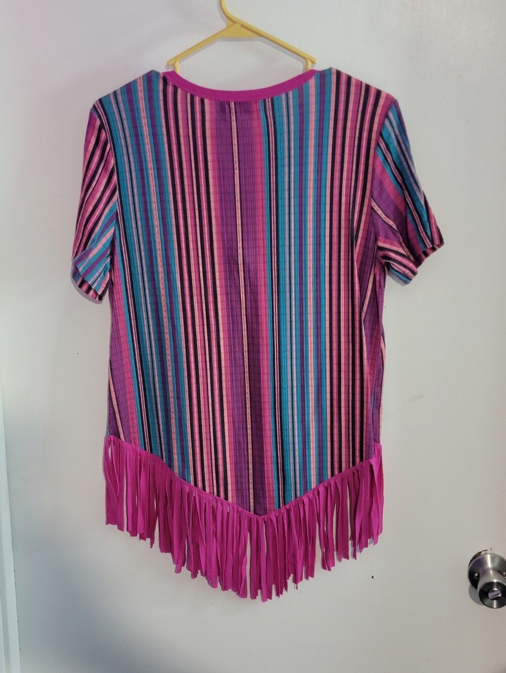 Crazy Train Pink Trim Striped Knit Top - Picture 6 of 9
